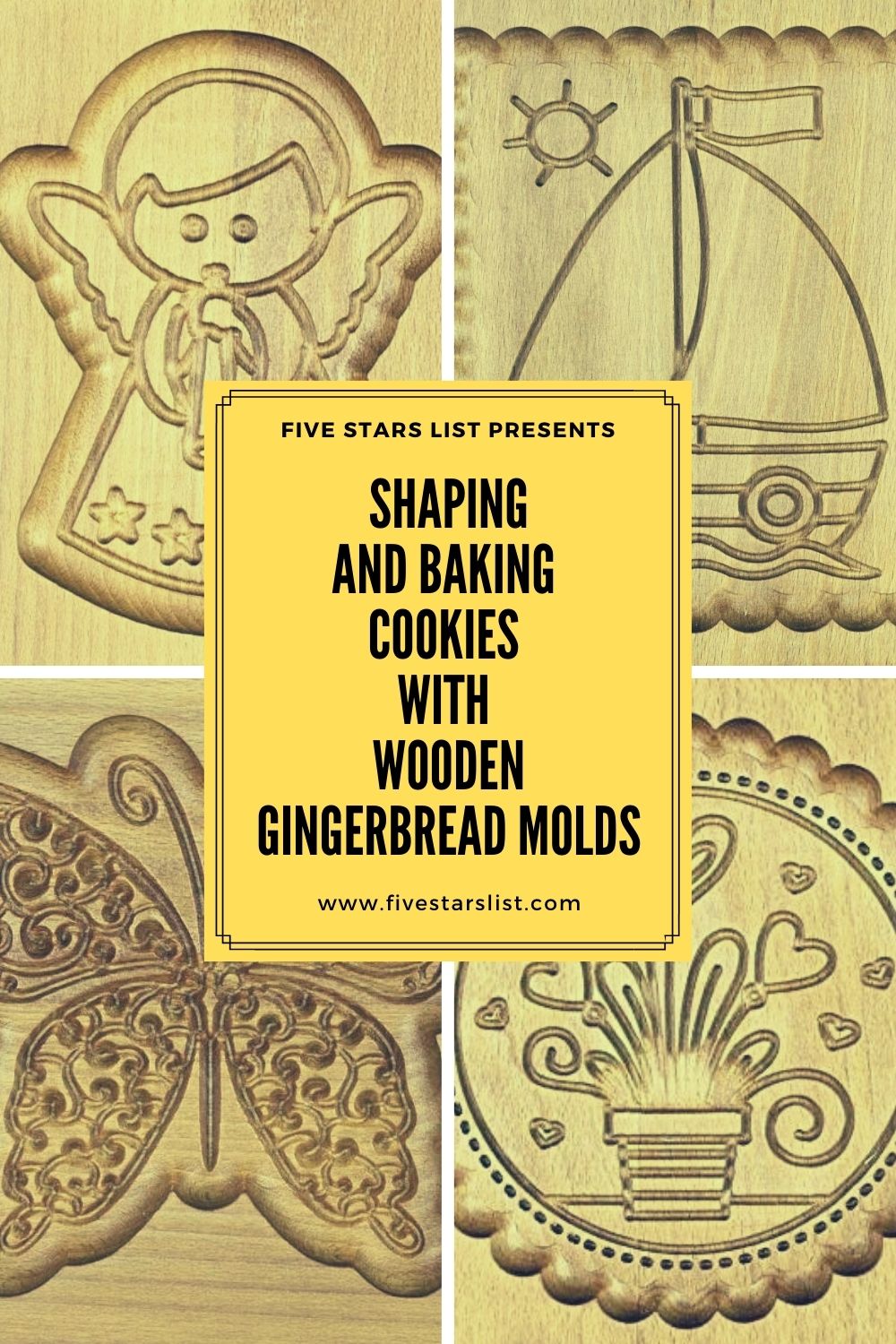 Shaping and Baking Cookies with Wooden Gingerbread Molds