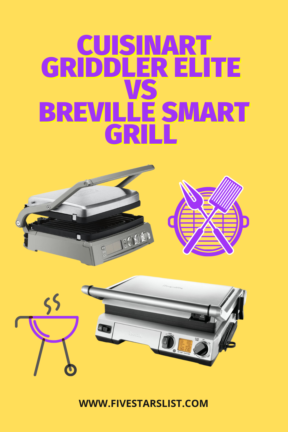 Cuisinart Griddler Elite vs Breville Smart Grill 