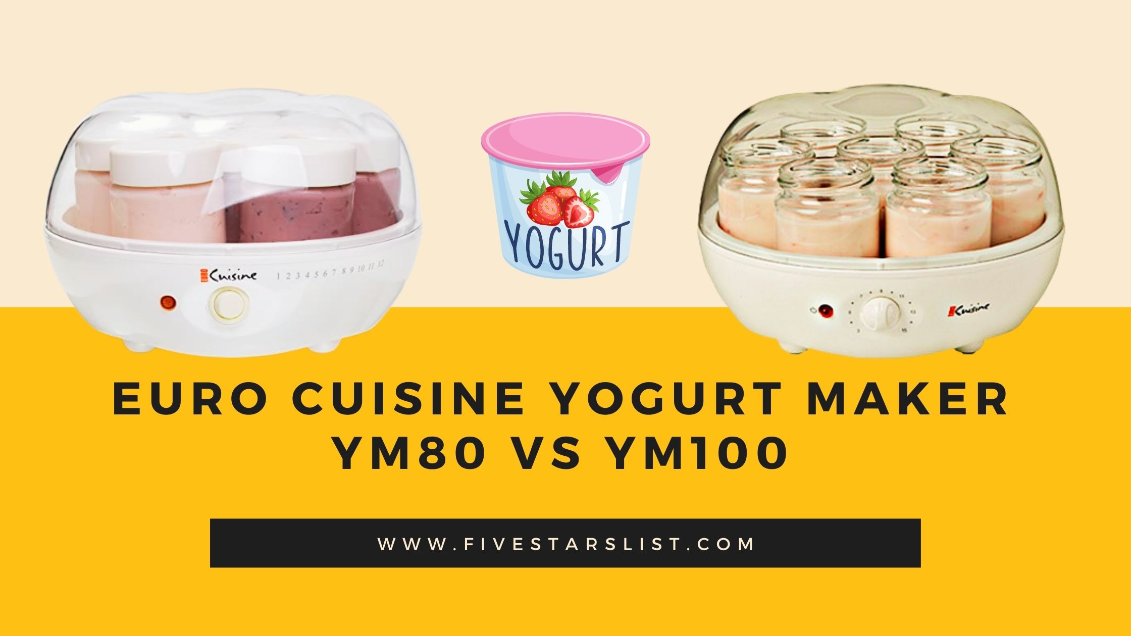 Euro Cuisine Yogurt Maker: YM80 vs YM100